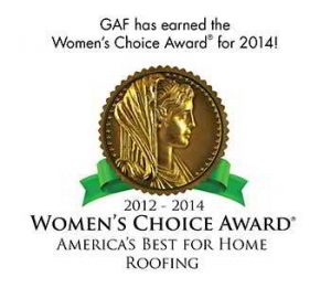 GAF Women's Choice Award For Roofing - 2012-2014