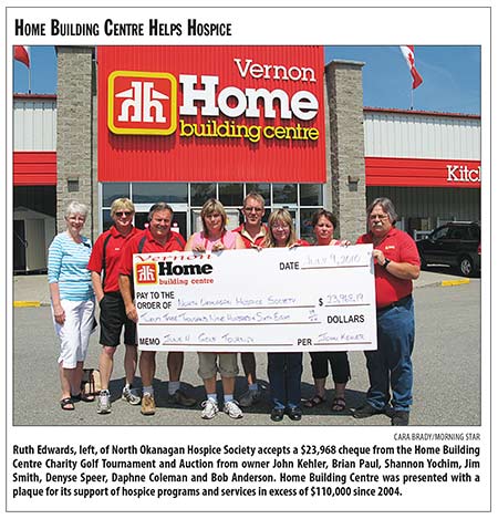 Hospice Home Building Centre Gives Money - 2010Aug25
